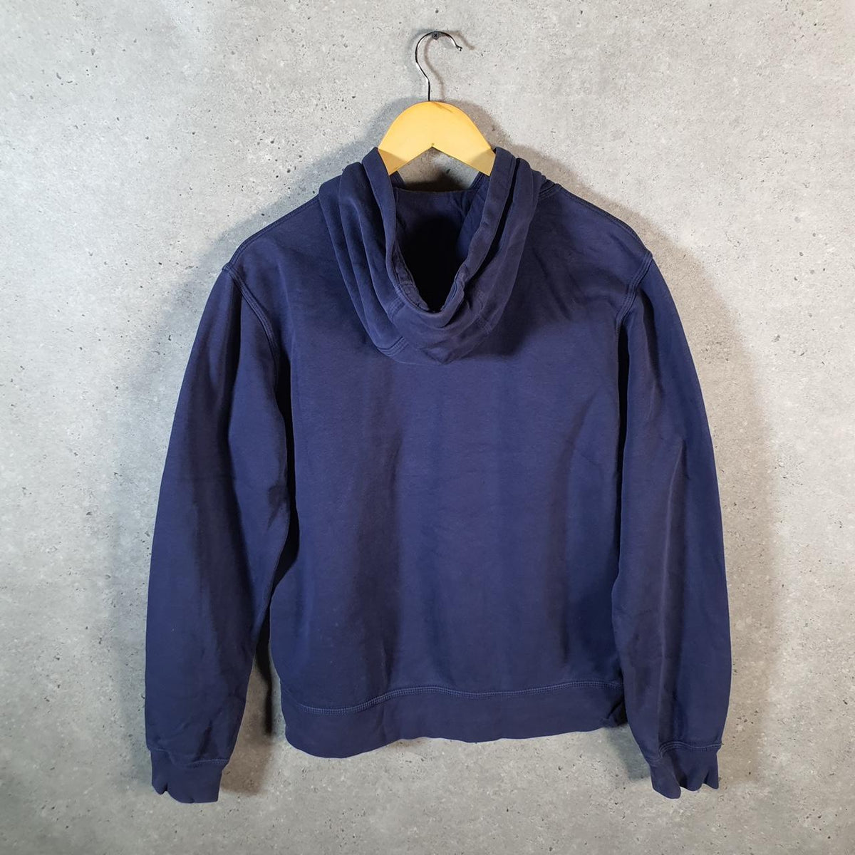 Vintage Nike Club Hoodie Men’s Medium Navy Blue Swoosh Y2K Pullover Logo