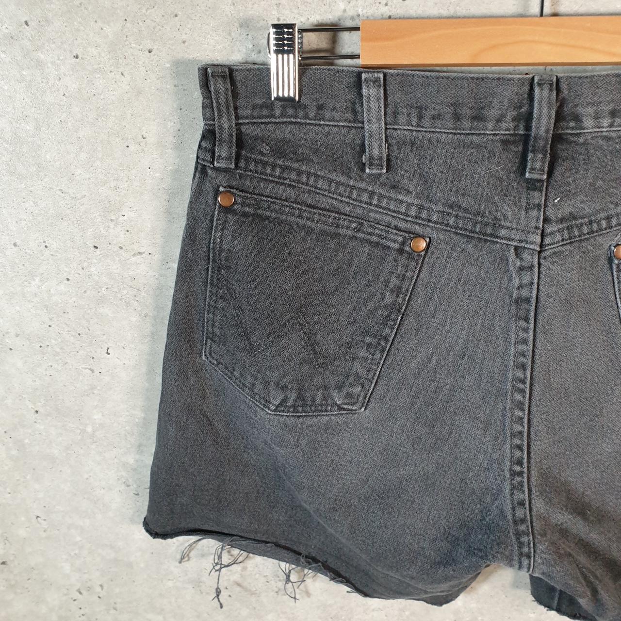 Vintage Wrangler Cut Off Denim Shorts Jorts Cargo Men’s W34 Grey Baggy Cotton