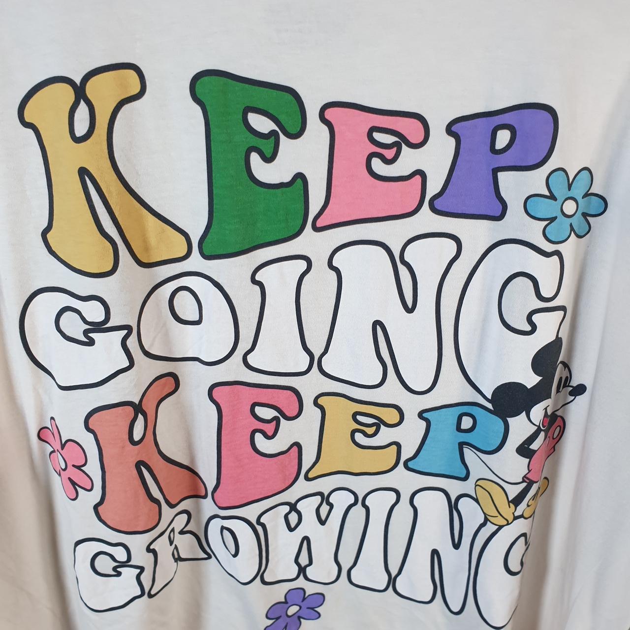 Vintage Disney Land Keep Growing T Shirt Womens 3XL White Logo Graphic Cartoon