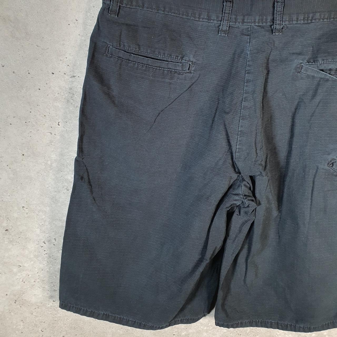 Vintage Dickies Baggy Chino Shorts Jorts Cargo Mens W34 Black Relaxed Fit