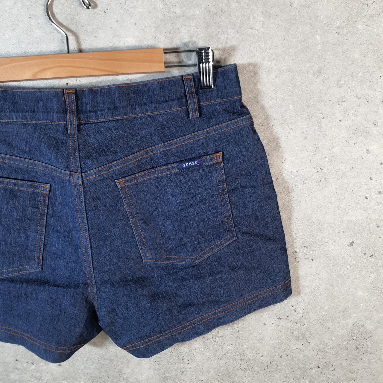 Vintage Guess Baggy Shorts Jorts Cargo Mens W31 Blue Denim Relaxed Fit Cargo