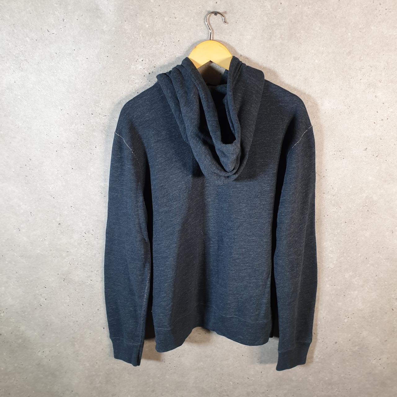 Vintage Ralph Lauren Polo Heavyweight Hoodie Men’s Large Navy Blue Cotton Full Zip Pony