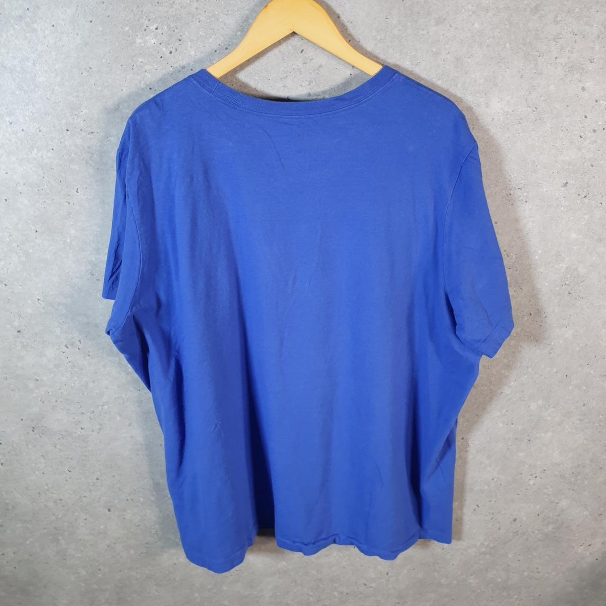 Vintage Nike Club Printed T Shirt Men’s 2XL Casual Blue Swoosh Athletic