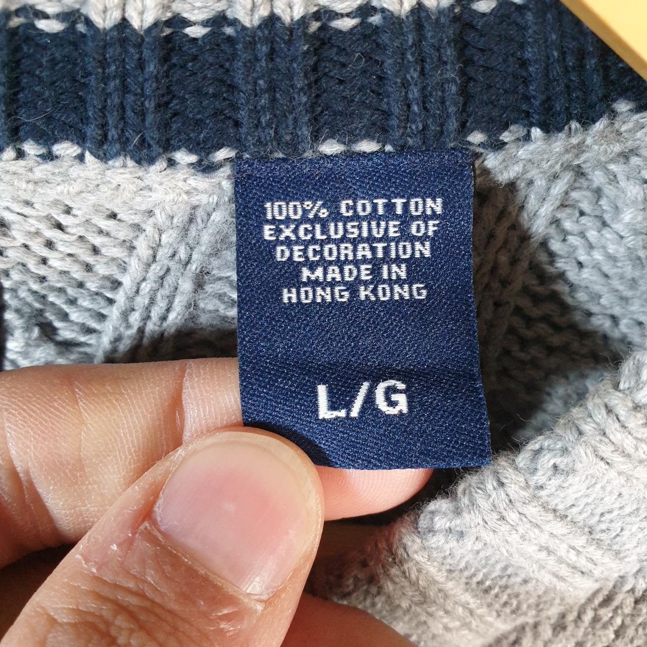 Vintage Chaps Ralph Lauren Cable Knit Sweater Men’s Large Grey Y2K Pullover Casual