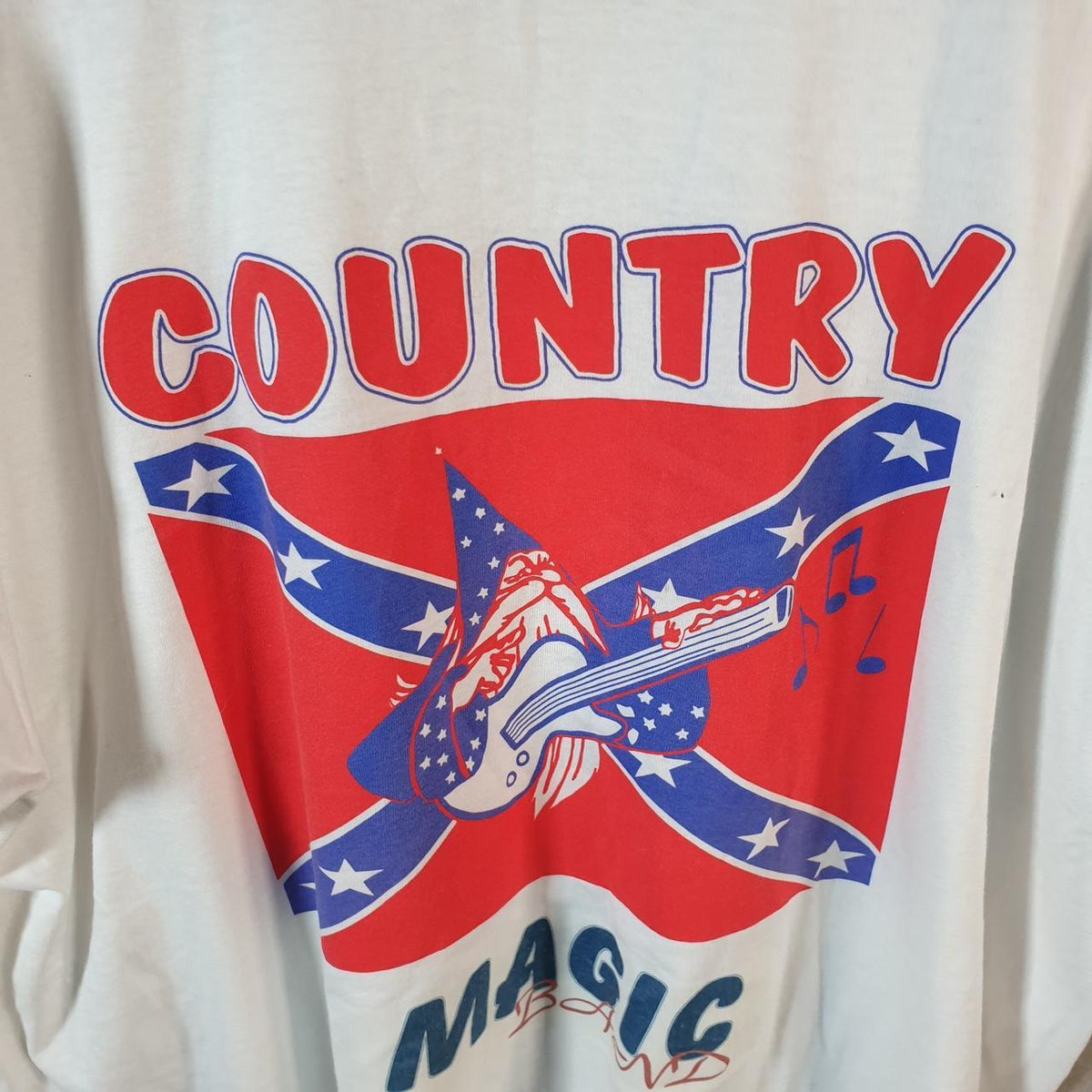 Vintage County Magic Board 90s USA Single Stitch T Shirt Men’s XL White C7887
