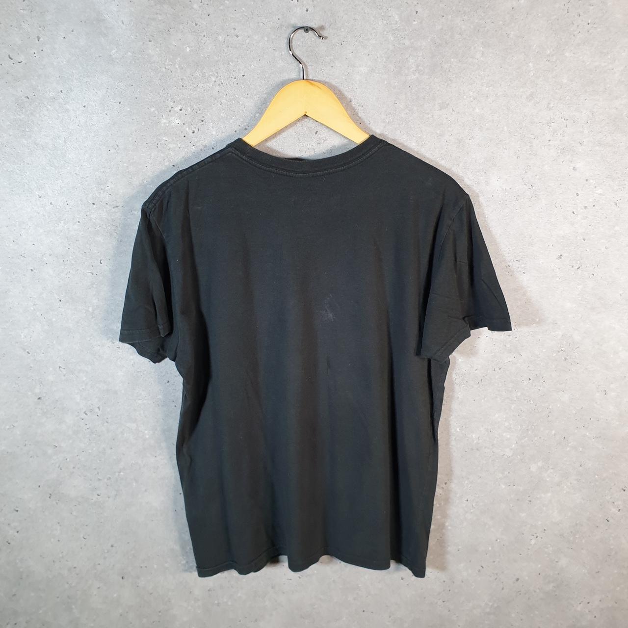 Vintage Adidas Golf T Shirt Shirt Men’s Medium Black Three Stripes Logo Athletic C9898