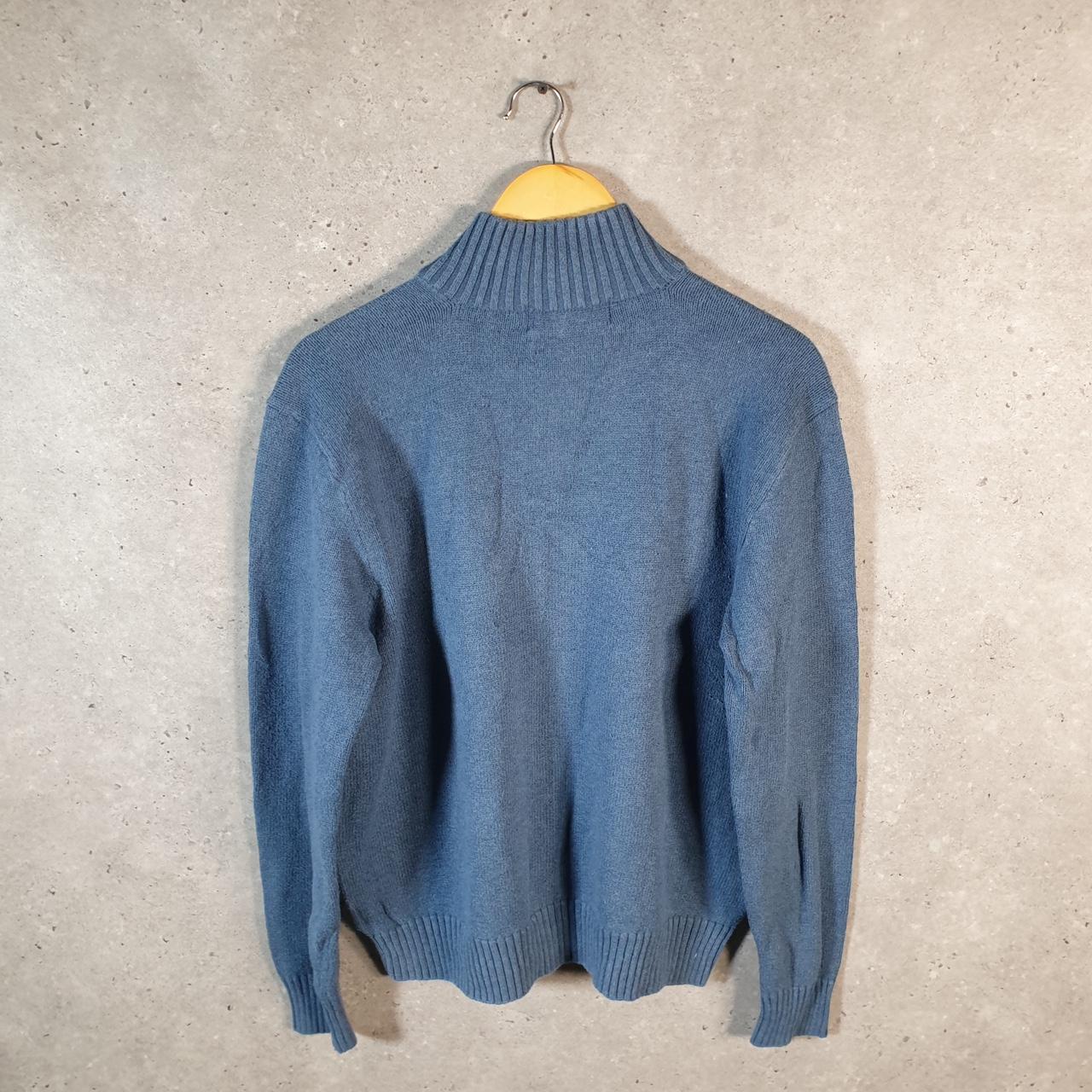 Vintage Ralph Lauren Polo 1/4 Button Sweatshirt Men’s Large Blue Cotton Pullover Pony