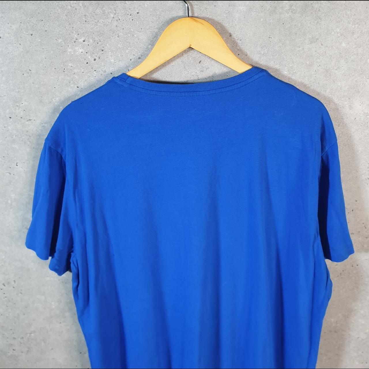 Vintage Ralph Lauren Polo T Shirt Men’s Medium Blue Embroidered Classic Fit Pony C9045