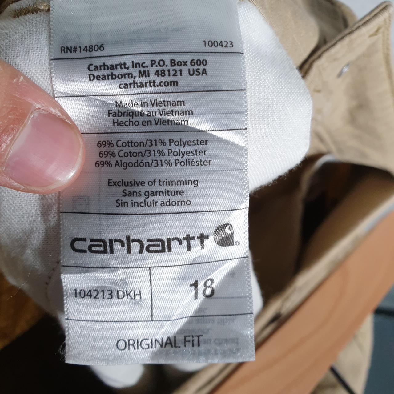 Vintage Carhartt Baggy Carpenter Shorts Jorts Cargo Womens W40 Brown Original Fit