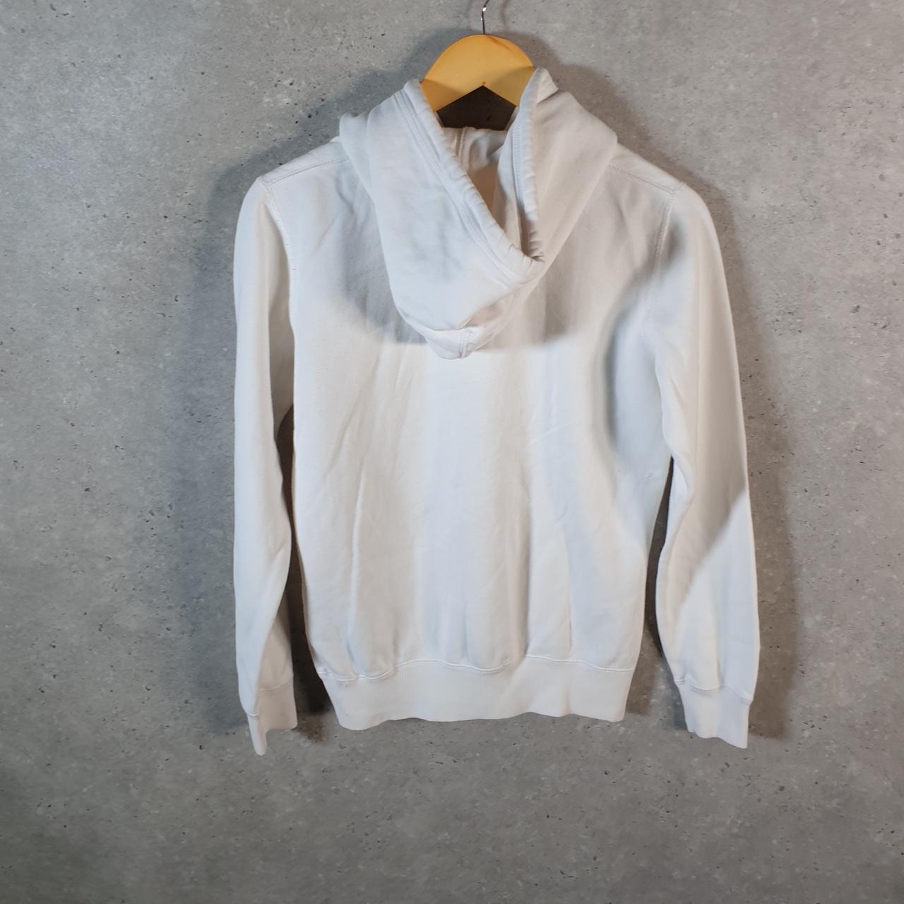 Vintage Nike Spellout Hoodie Womens Small White Swoosh Y2K Pullover