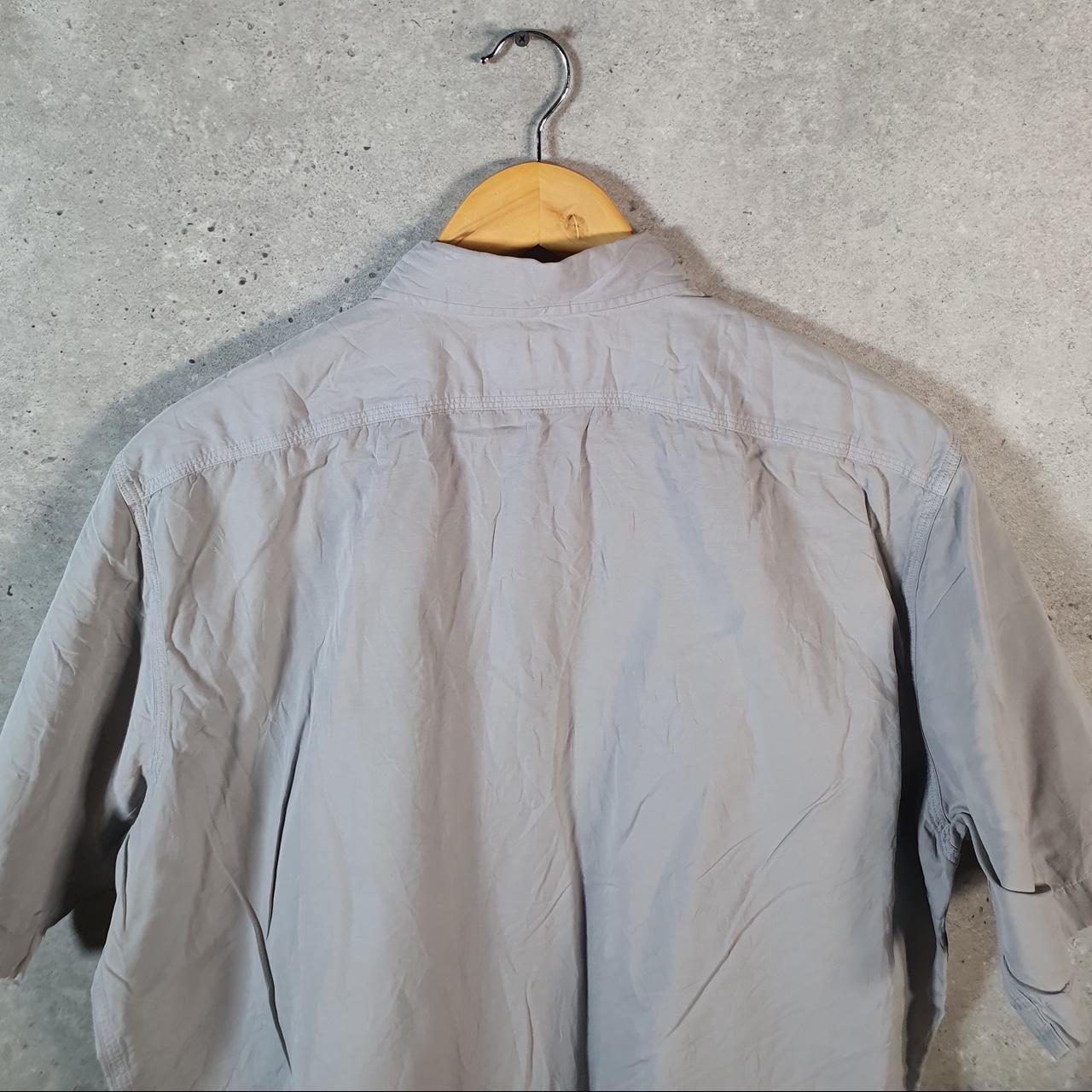 Vintage Ralph Lauren Button Down Shirt Men’s Large Grey Pockets Pony Casual C8489