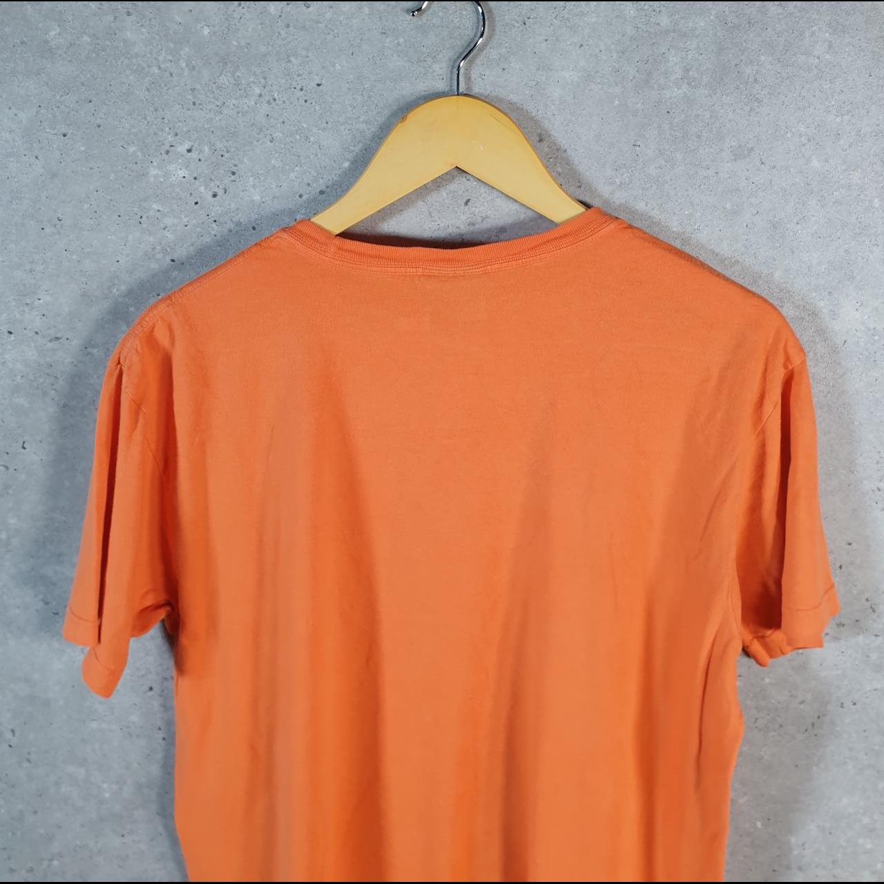 Vintage Ralph Lauren Polo T Shirt Men’s Small Orange Embroidered Classic Fit Pony C8586