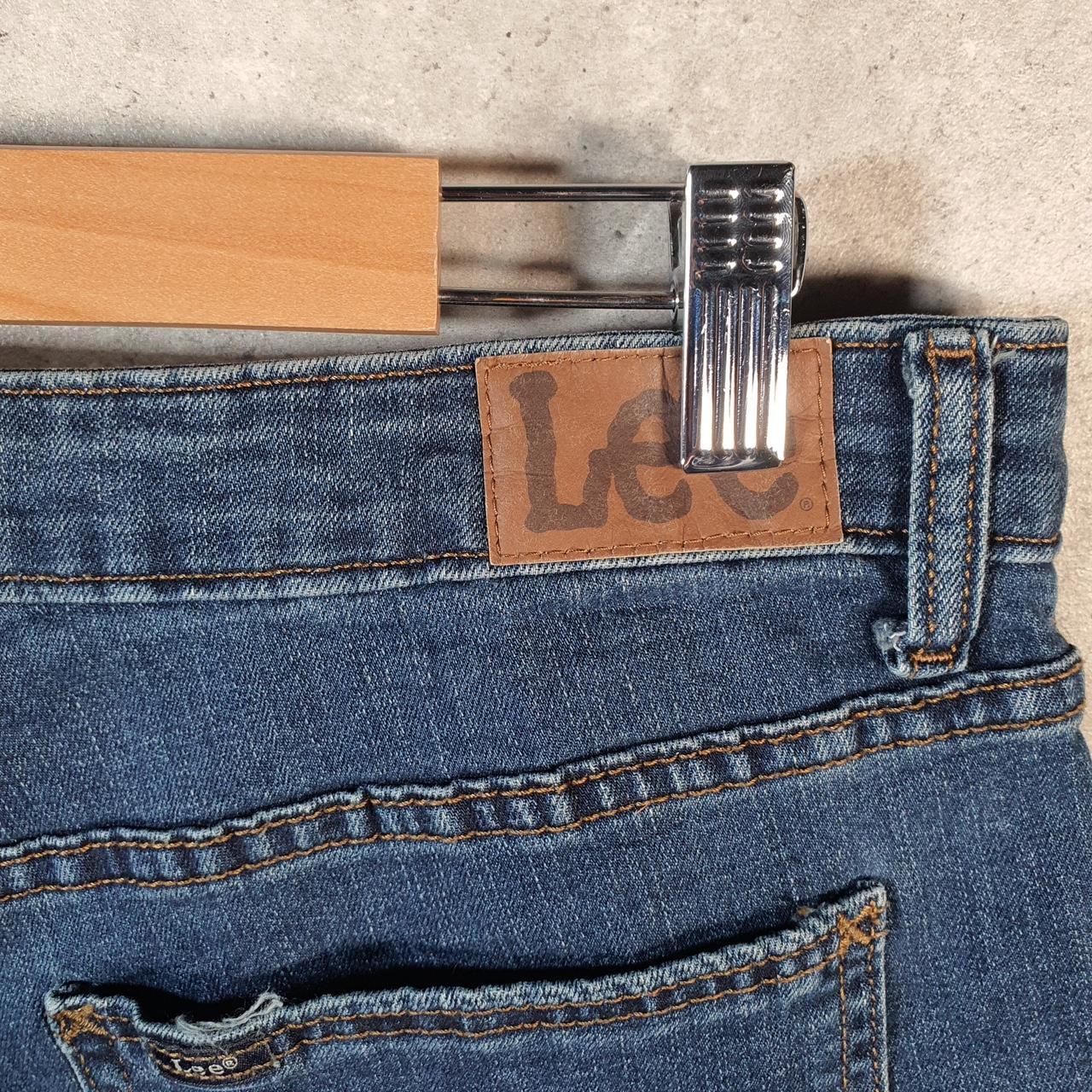 Vintage Lee Baggy Shorts Jorts Cargo Womens W34 Blue Denim Relaxed Cargo