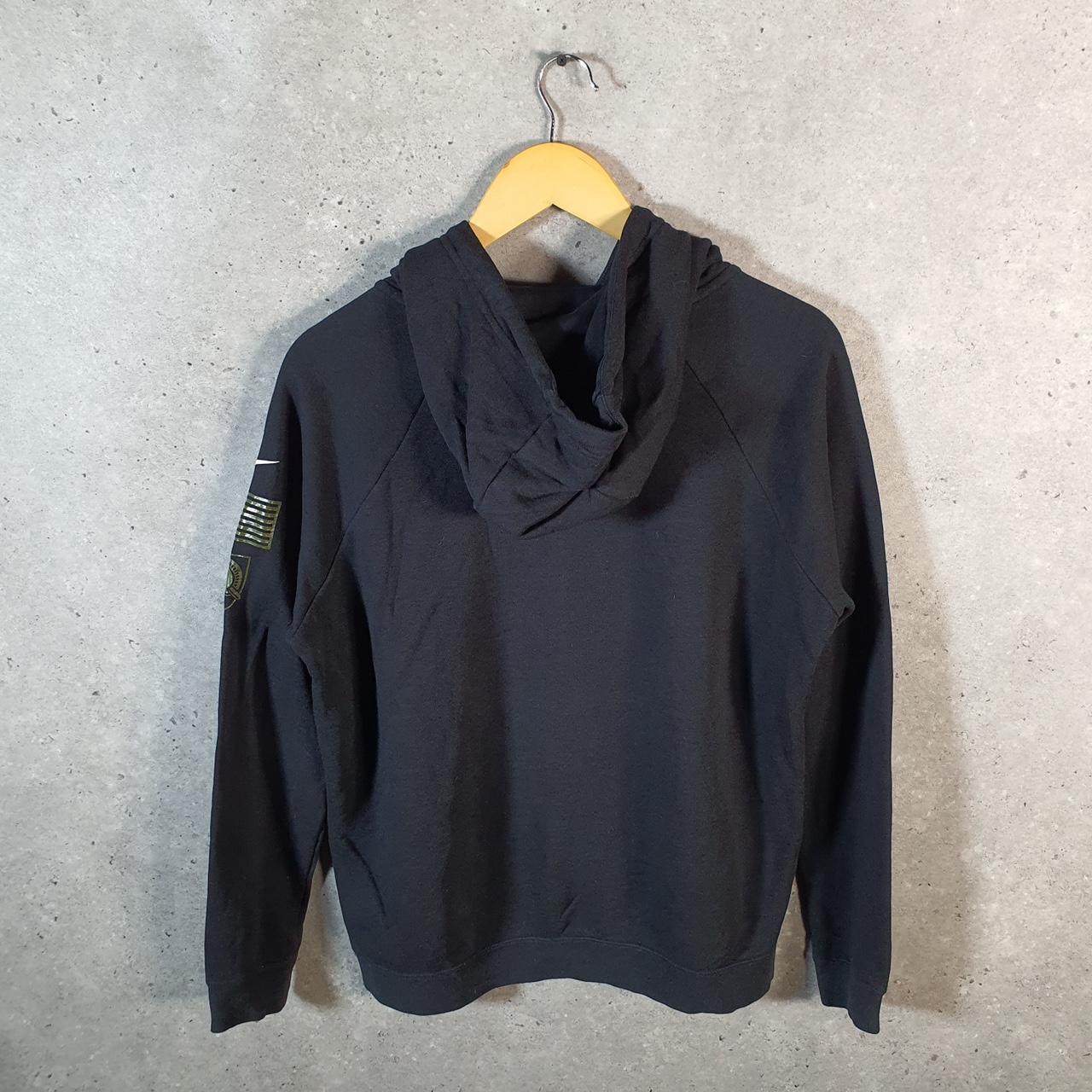 Vintage Nike Sports USA Hoodie Womens Medium Black Swoosh Y2K Pullover