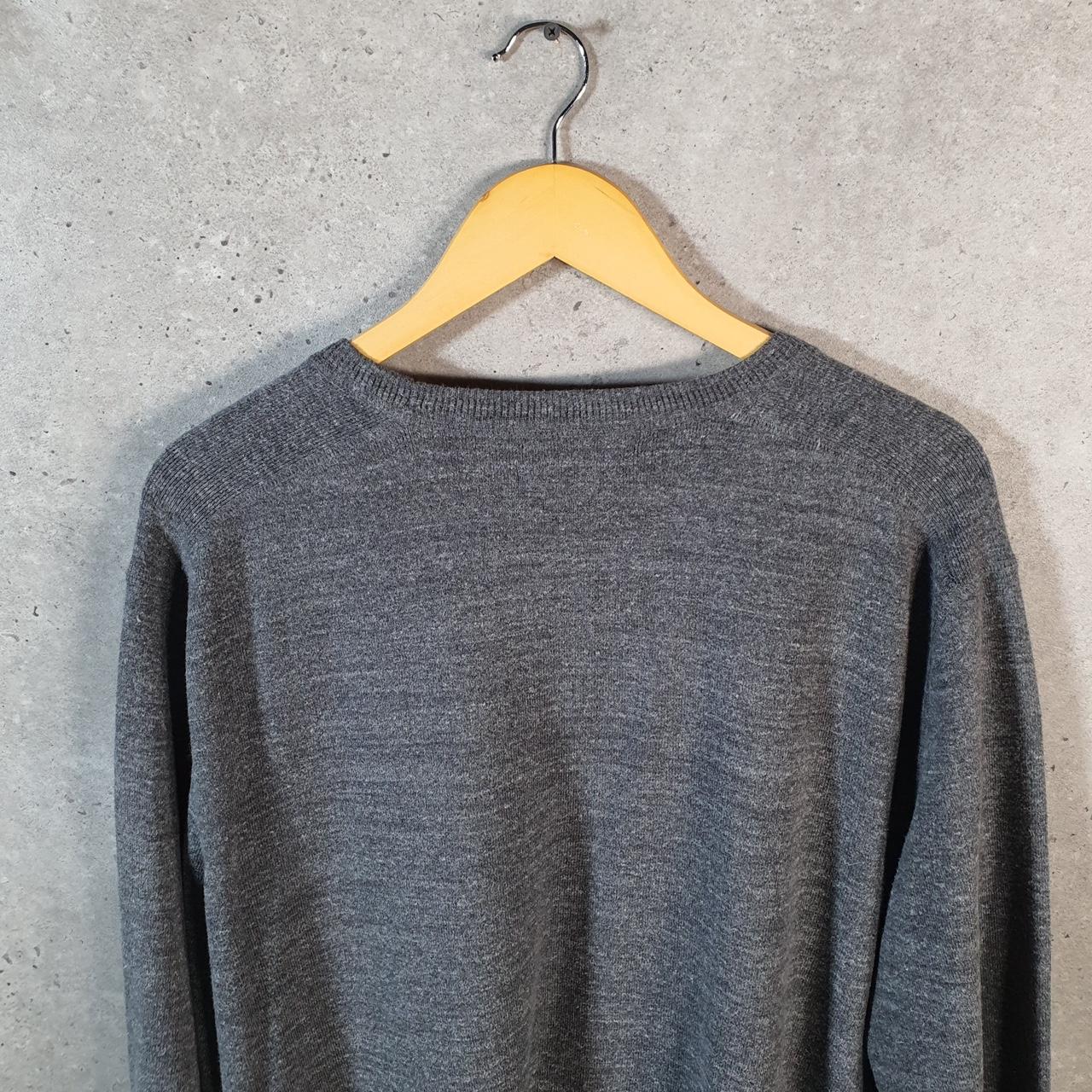 Vintage Ralph Lauren Polo Knit Sweatshirt Men’s Large Grey Pullover Pony C8850