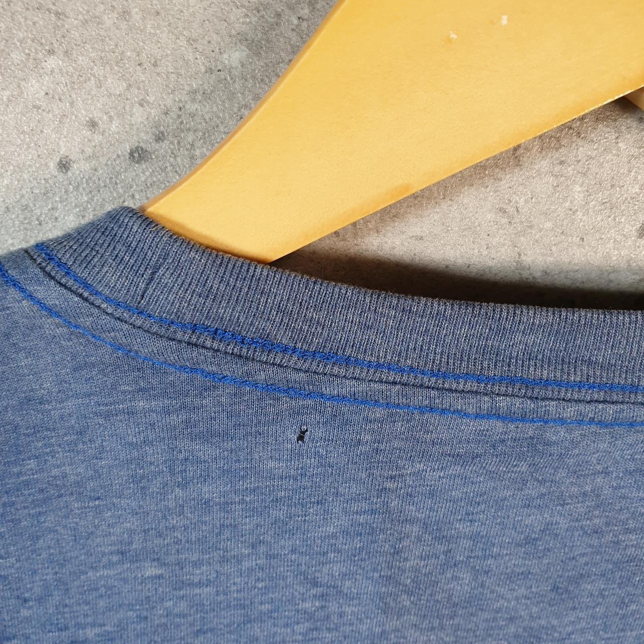 Vintage Adidas T Shirt Shirt Men’s Medium Blue Three Stripes Logo Athletic C9957