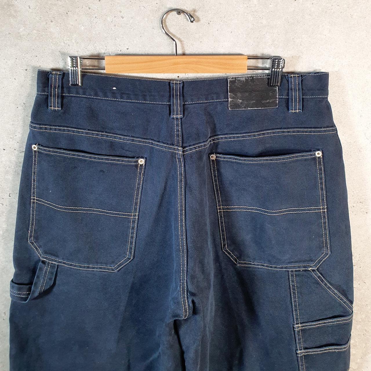 Vintage GodBody Baggy Y2K Hip Hop Jorts Shorts Mens W38 Blue Denim USA A4669