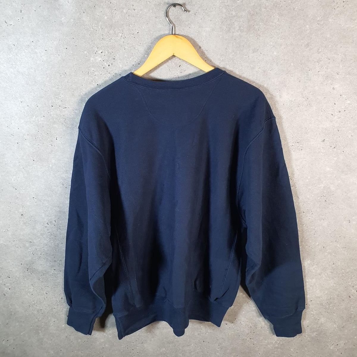 Vintage Champion Reverse Weave Sweatshirt Mens Medium Navy Blue USA Embroidered