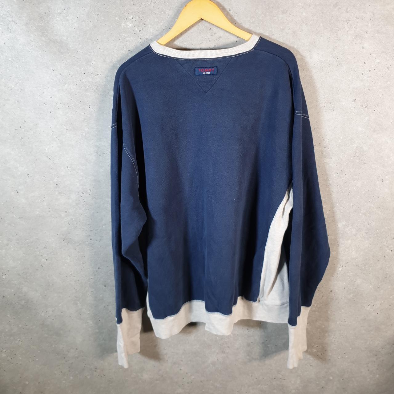 Tommy Jeans Embroidered Spellout Sweatshirt Mens XL Blue Pullover
