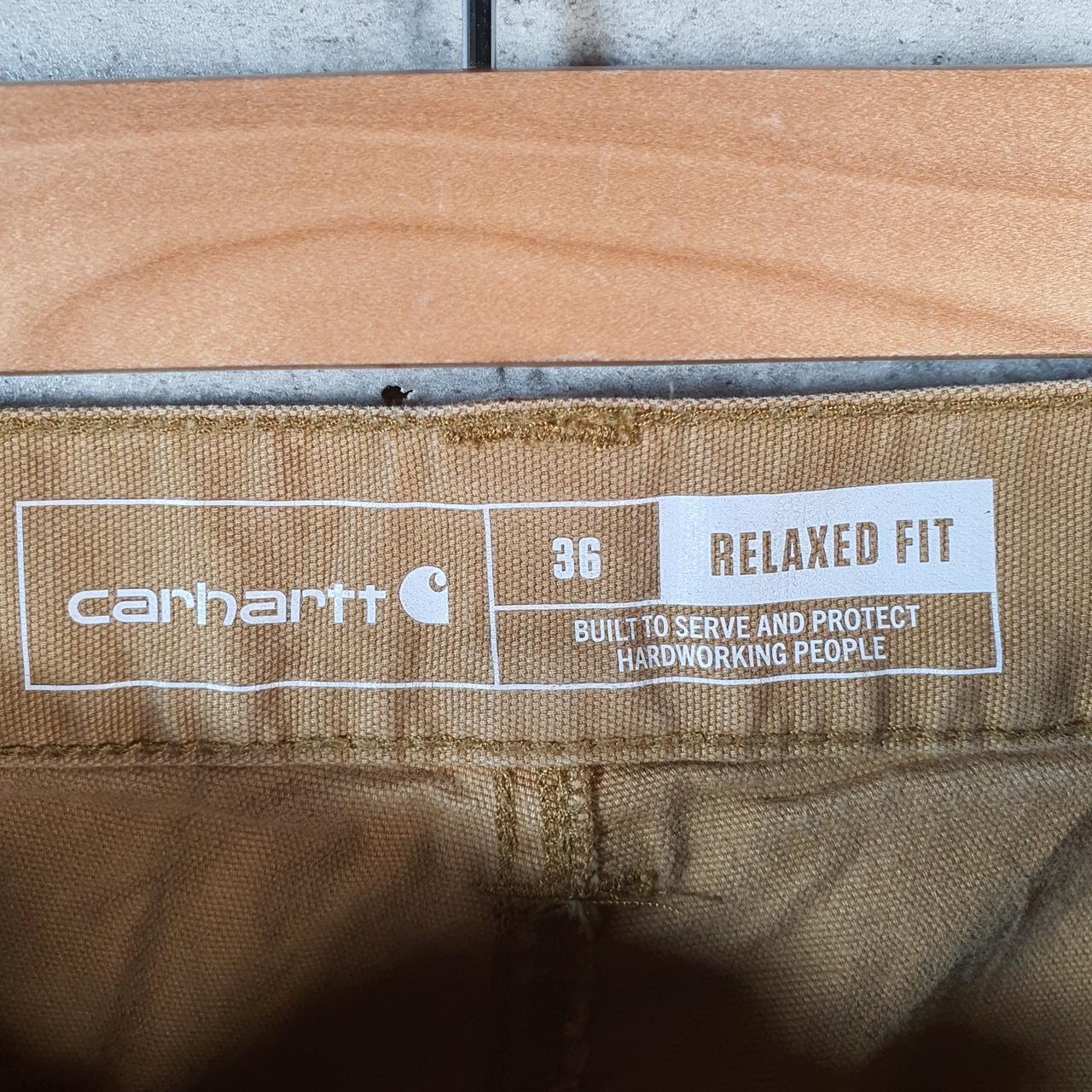 Vintage Carhartt Baggy Carpenter Shorts Jorts Cargo Men’s W36 Brown Relaxed Fit Workwear Big Fish Vintage