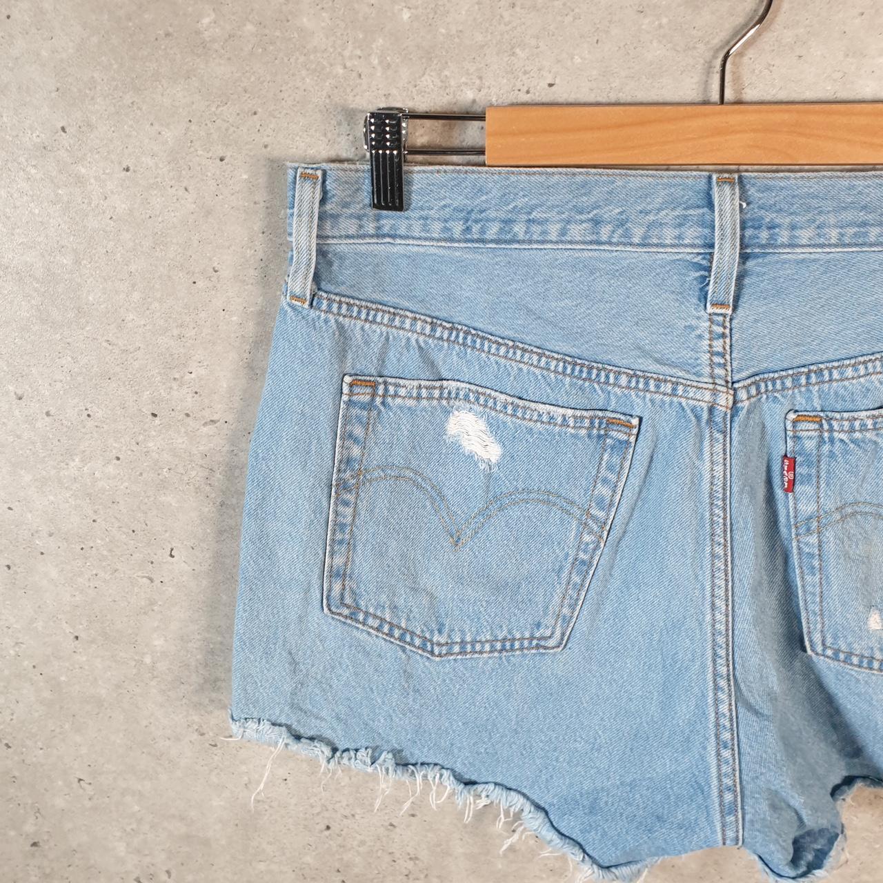 Vintage Levi’s 501 Cut Off Baggy Shorts Jorts Cargo Womens W32 Blue Relaxed Denim
