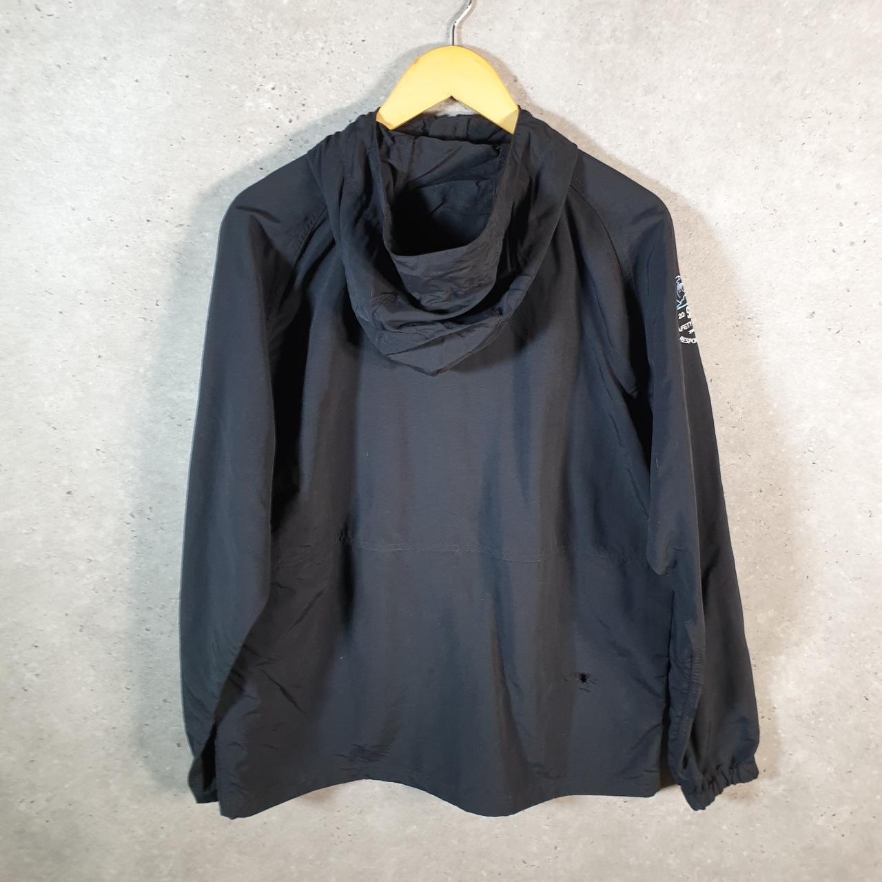 Vintage L.L. Bean Aztec Outdoors Nylon Jacket Mens M Black Full Zip Waterproof