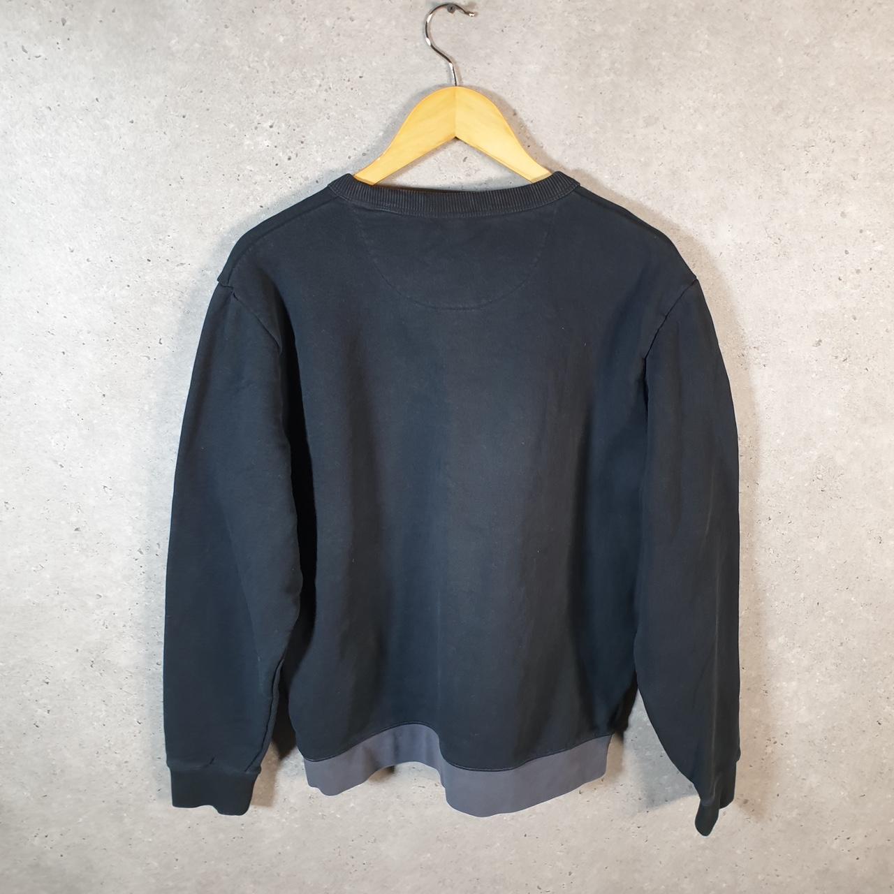 Vintage Lacoste Sweatshirt Men’s Large Black Pullover Logo Y2K Jumper Logo