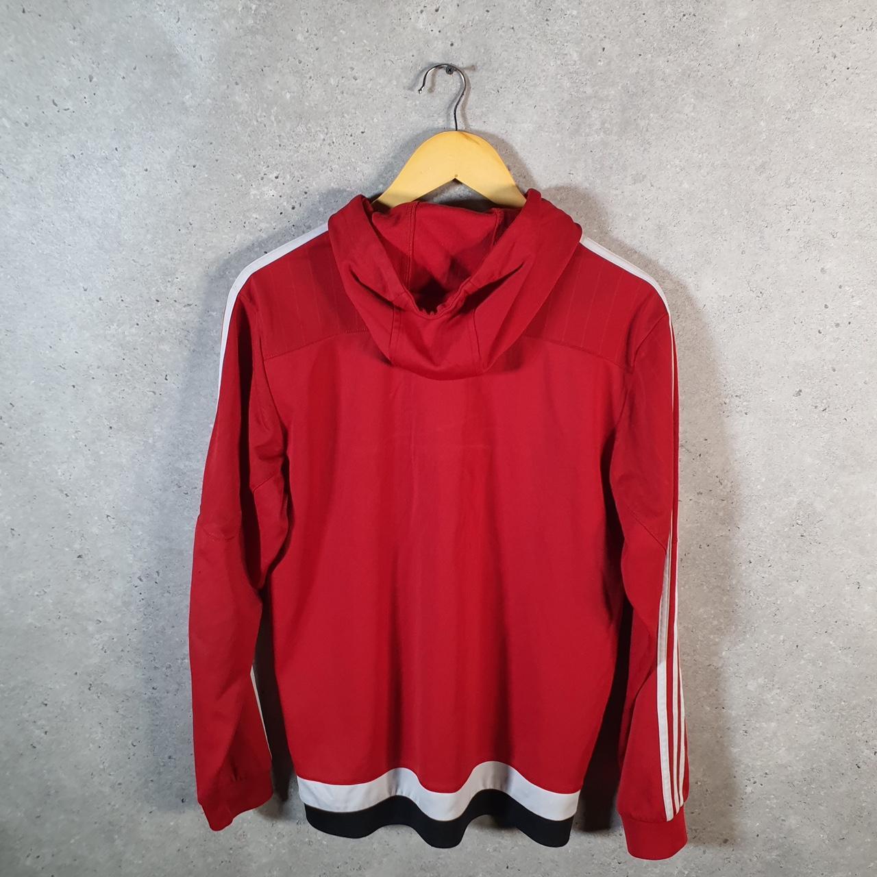 Vintage Adidas Cricket Hoodie Men’s Medium Red Pullover Baggy