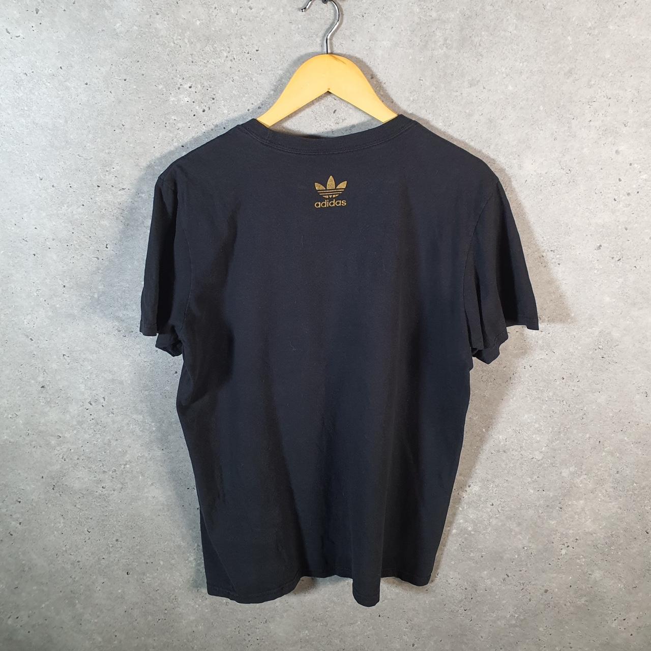 Vintage Adidas Trefoil Retro T Shirt Men’s Medium Black Three Stripes Logo