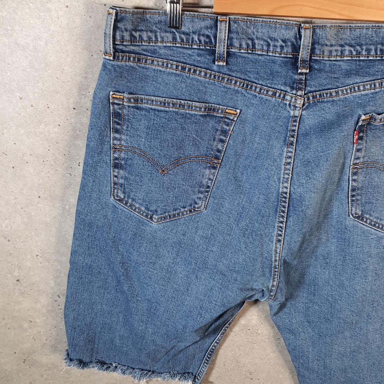 Vintage Levi’s 505 Cut Off Shorts Jorts Cargo Blue W40 Blue Relaxed Denim