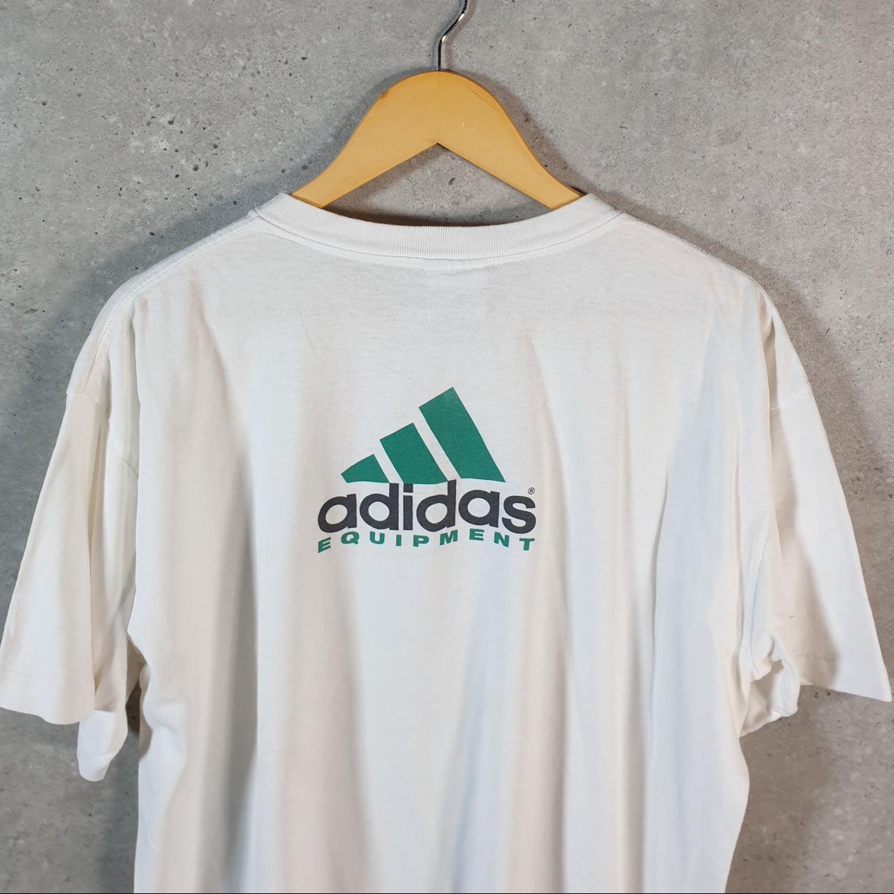 Vintage Adidas Equipment Friendship Run 90s USA Single Stitch T Shirt Men’s Large White