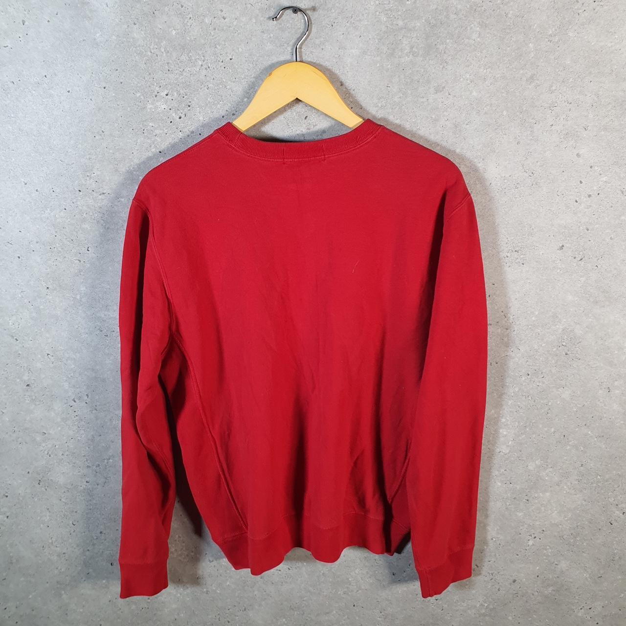 Vintage Ralph Lauren Polo Sweatshirt Men’s Small Red Boxy Baggy Cotton Pullover Pony
