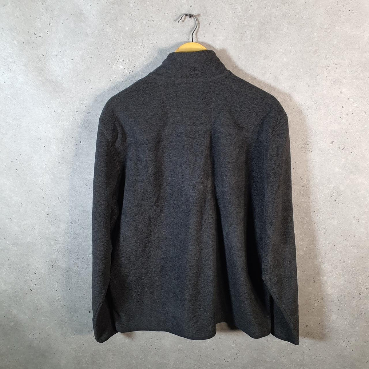 Vintage Timerland Teddy Fleece Sweatshirt Mens Large Full Zip Black Logo Winter