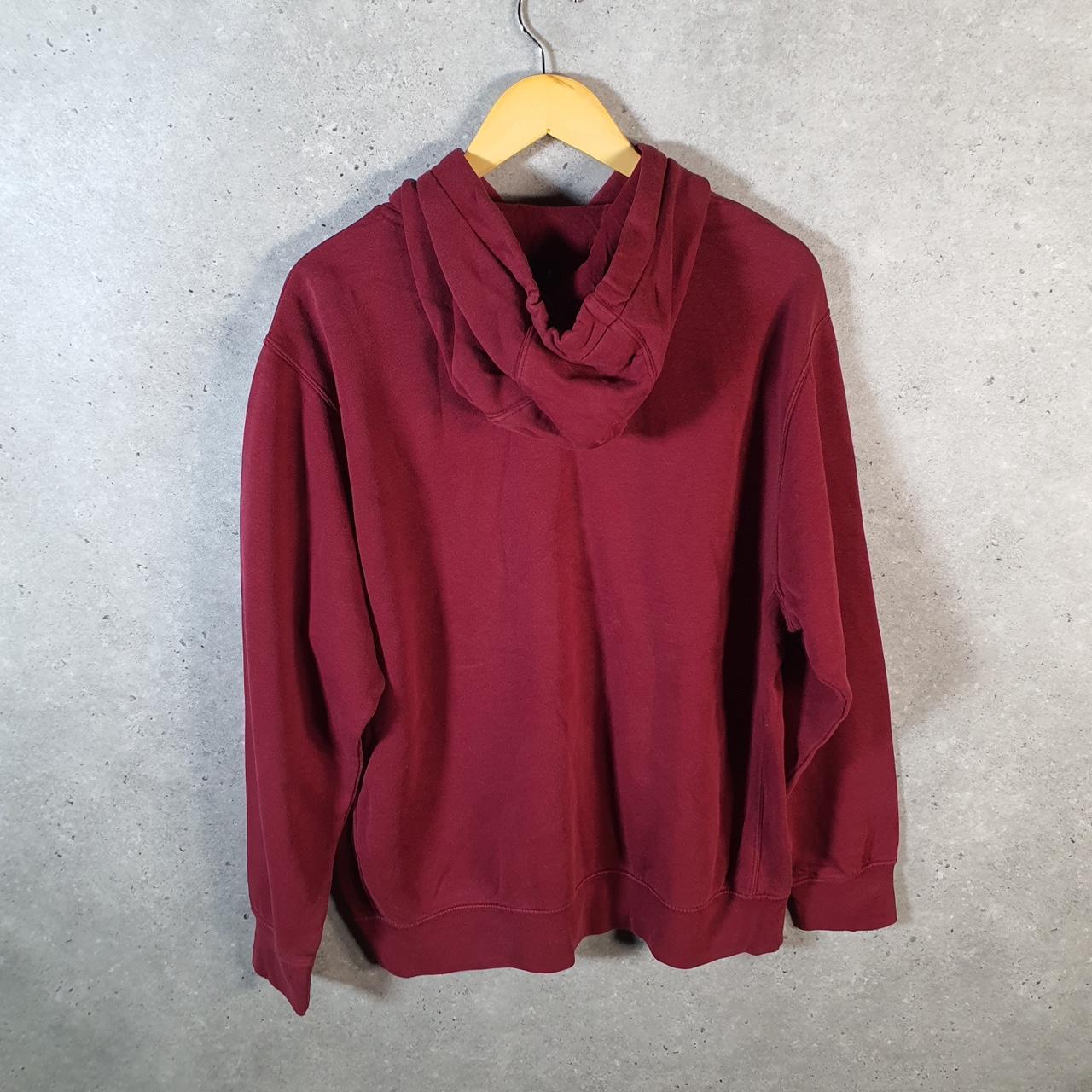 Vintage Nike Club Spellout Hoodie Men’s Large Red Swoosh Y2K Pullover