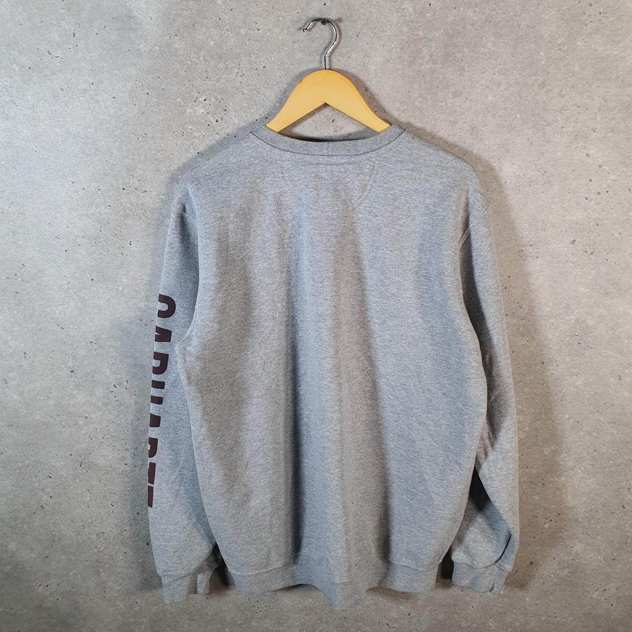 Vintage Carhartt Sweatshirt Men’s Medium Grey Pullover Blank USA Loose Fit