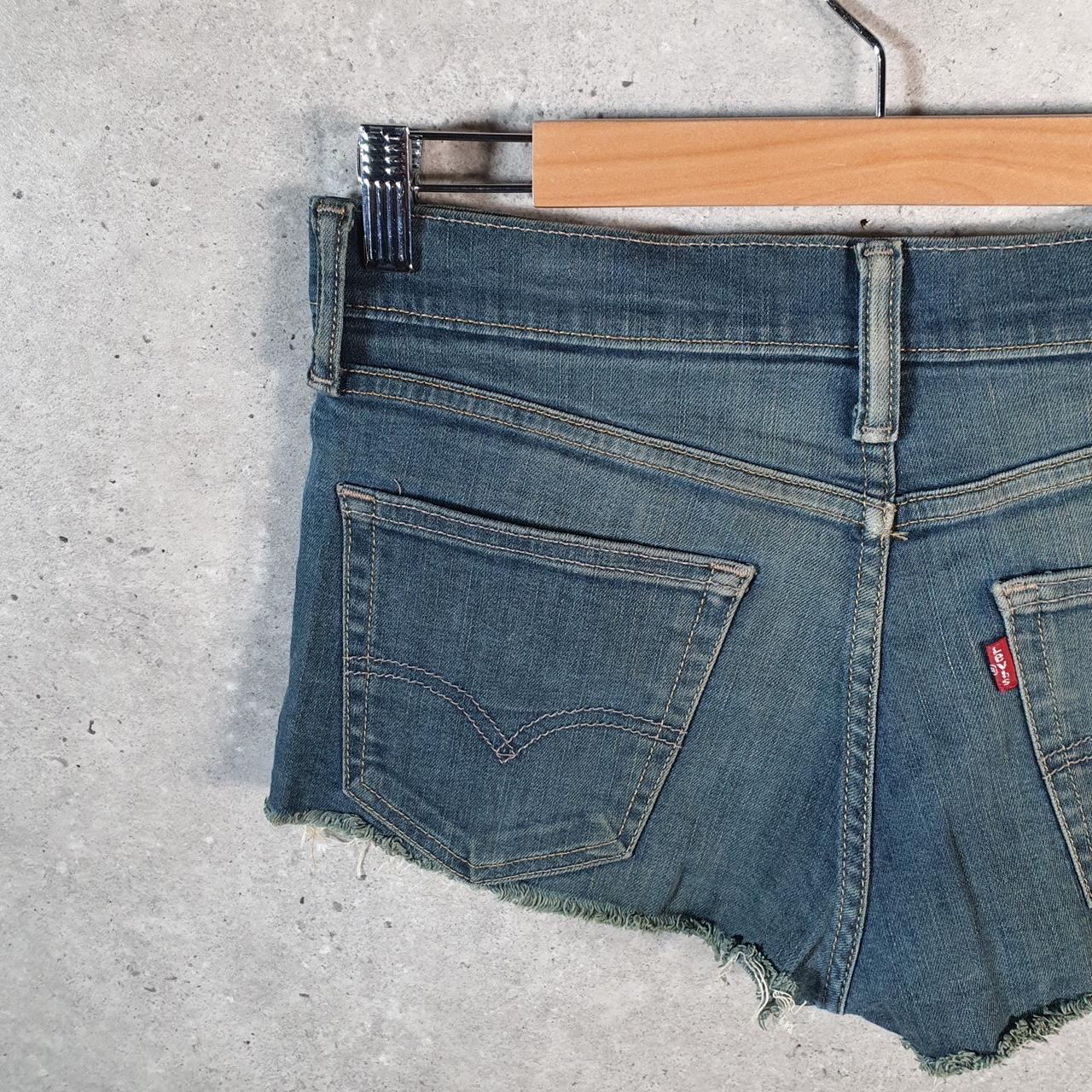 Vintage Levi’s 511 Cut Off Baggy Shorts Jorts Cargo Womens W33 Blue Relaxed Denim A4520