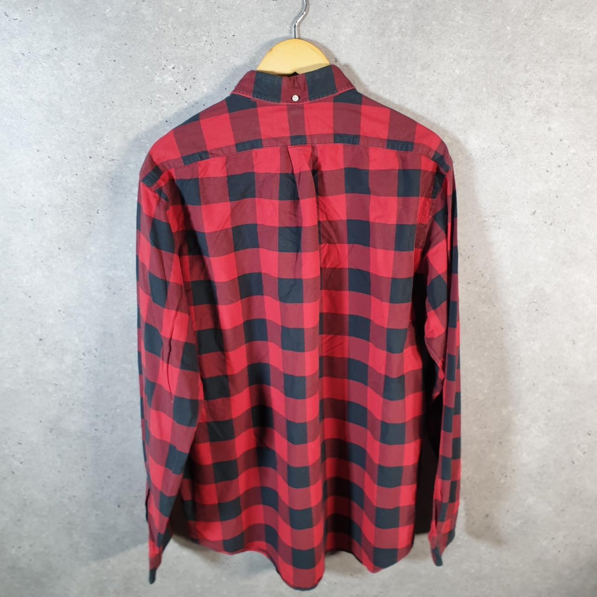 Vintage Ralph Lauren Button Down Shirt Men’s XL Red Checkered Classic Fit Pony