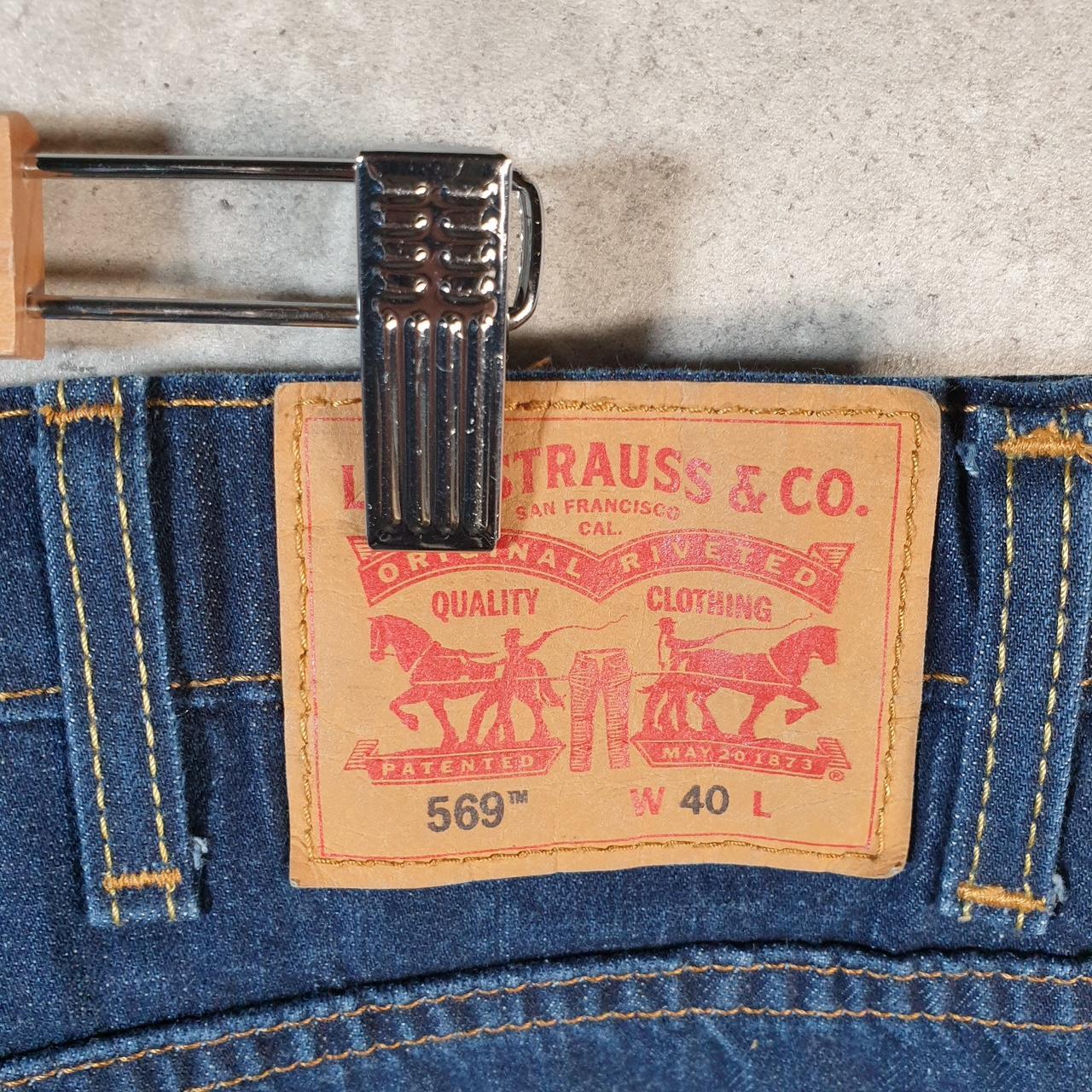 Vintage Levi’s 569 Baggy Shorts Jorts Cargo Men’s W40 Blue Relaxed Denim