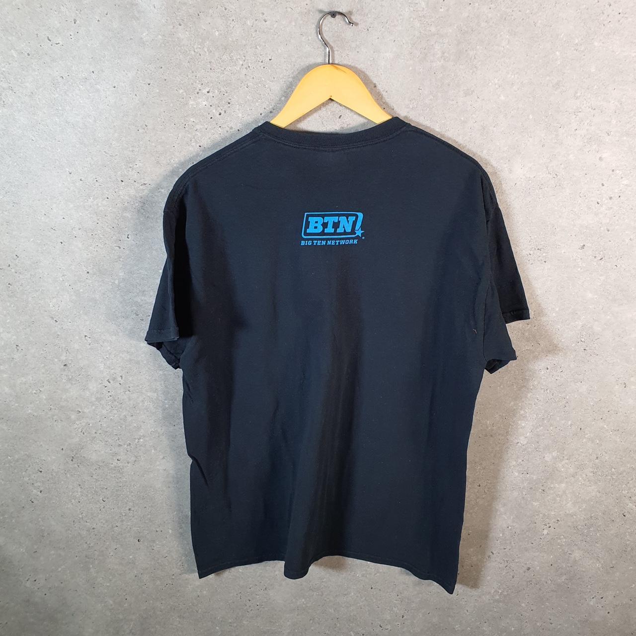 Gildan College Sports Big Ten Network T Shirt Jersey Mens Large Black USA
