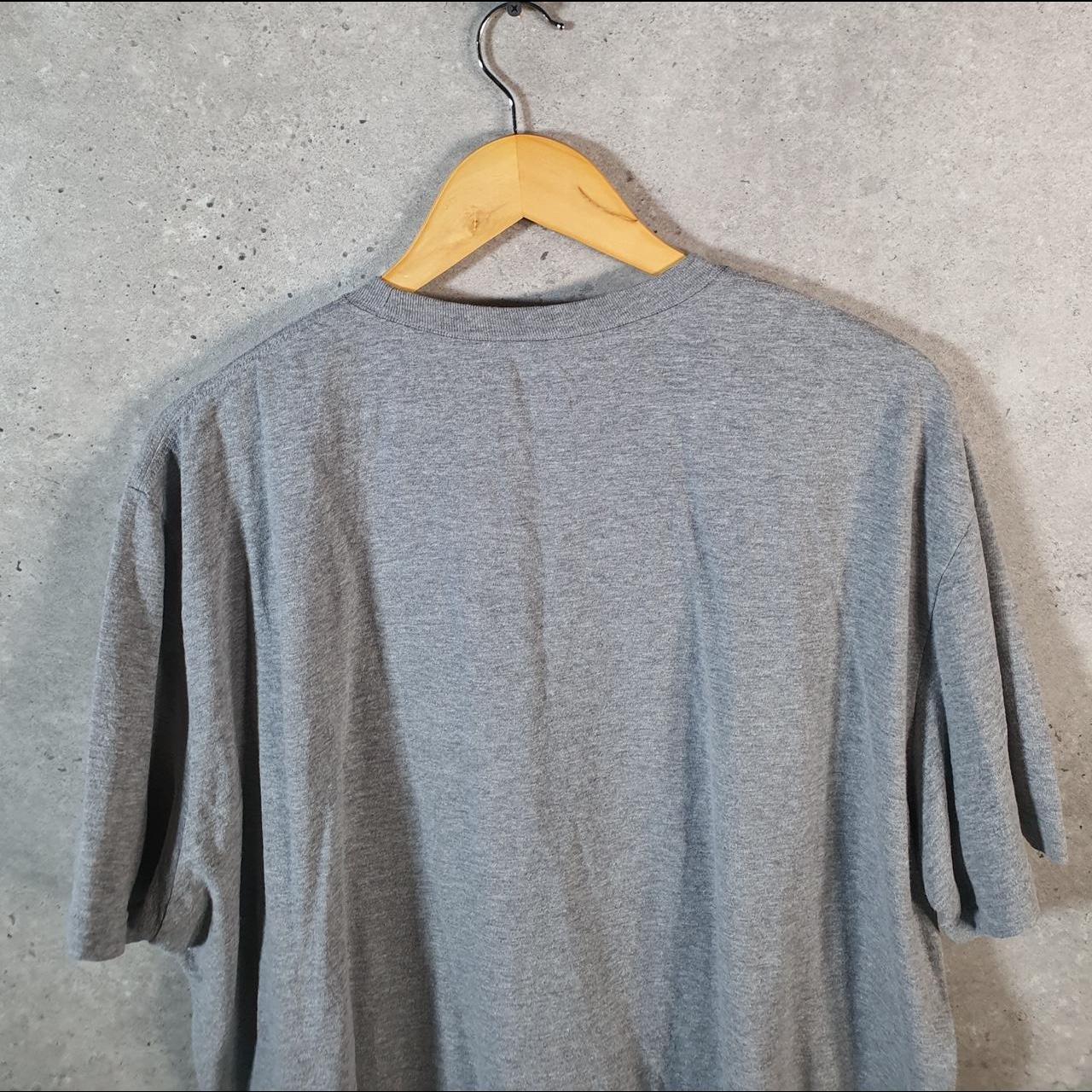 Vintage Nike T Shirt Men’s 2XL Grey Embroidered Single Swoosh Logo Athletic Big Fish Vintage