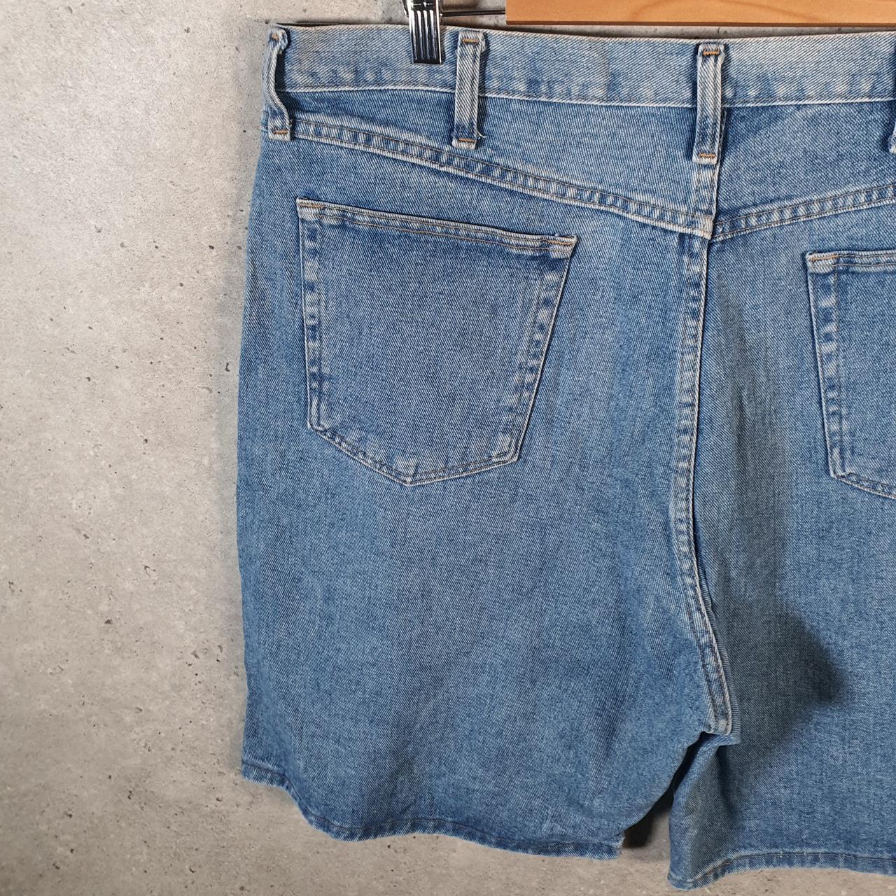 Vintage Wrangler Denim Shorts Jorts Cargo Men’s W40 Relaxed Blue Baggy Cotton