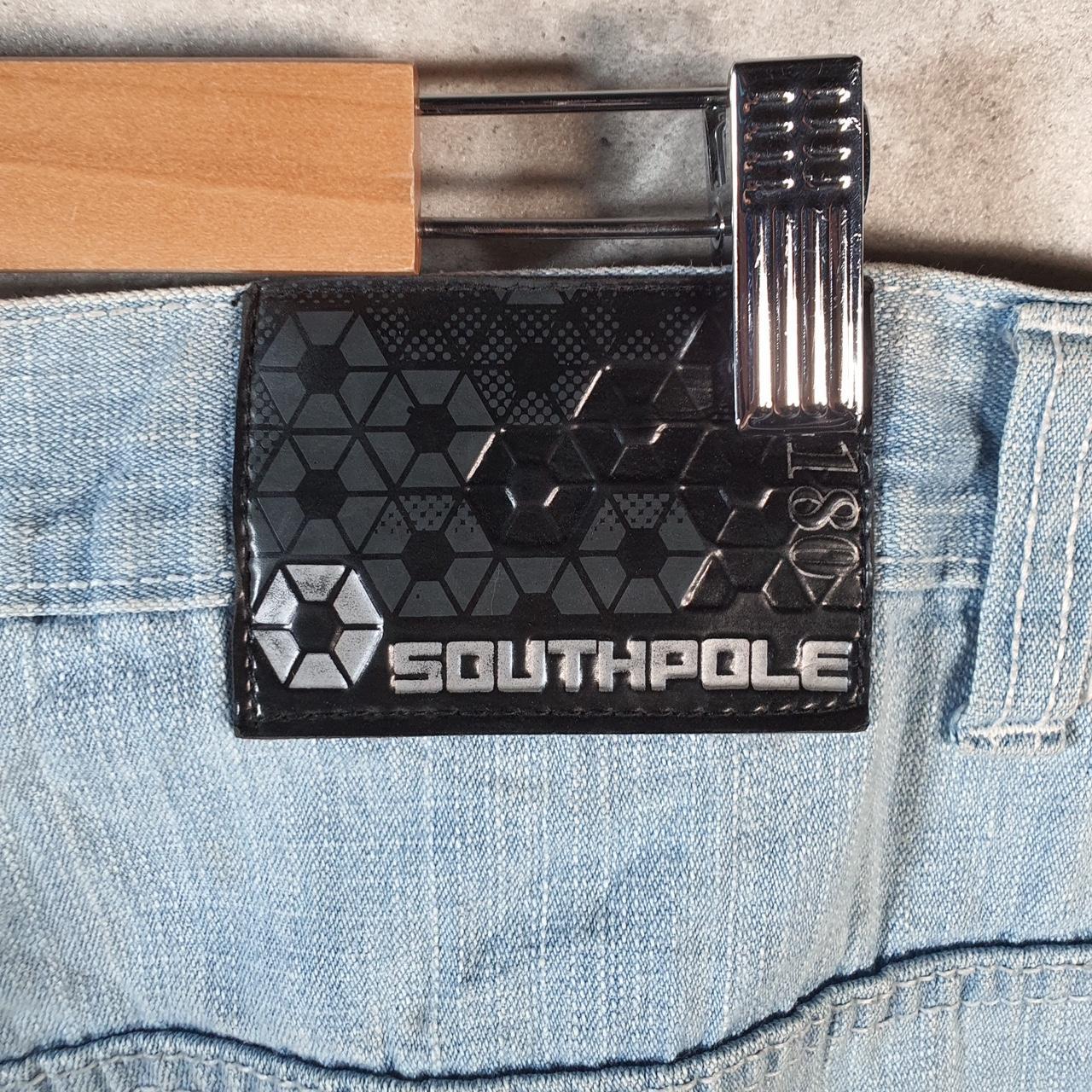 Vintage Southpole Baggy Y2K Hip Hop Jeans Shorts Jorts Mens W40 Blue Denim USA A4470