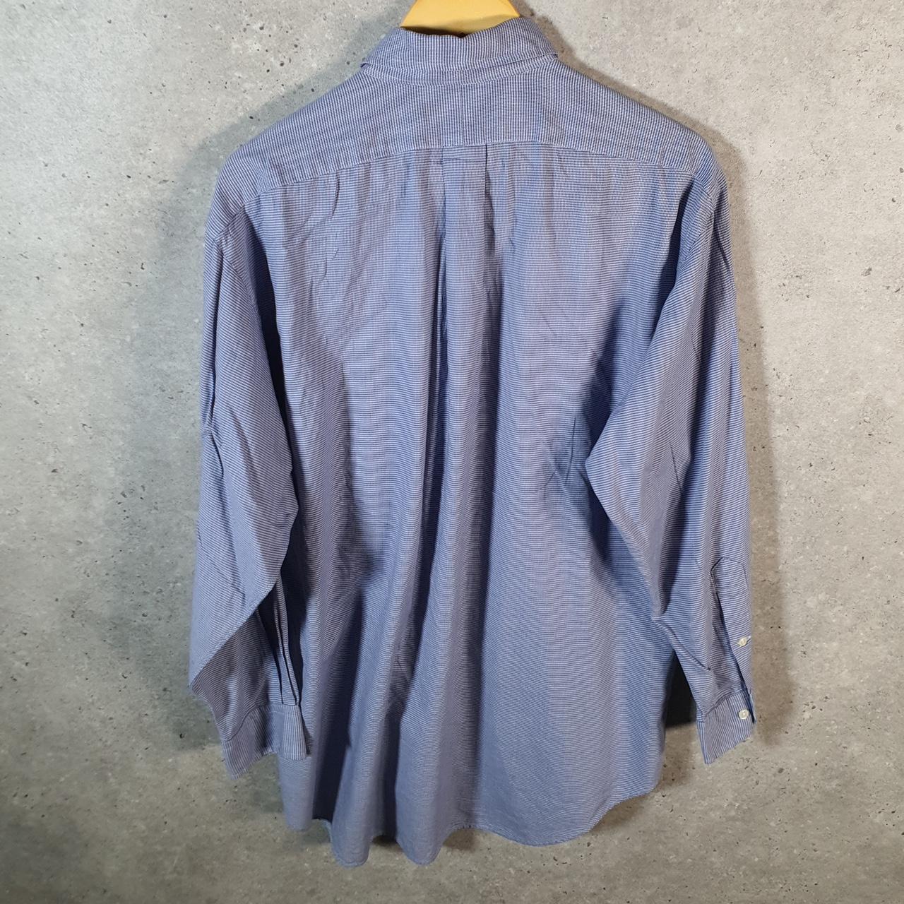 Vintage Ralph Lauren Button Down Shirt Men’s XL Blue Plaid Yarmouth Cotton Pony