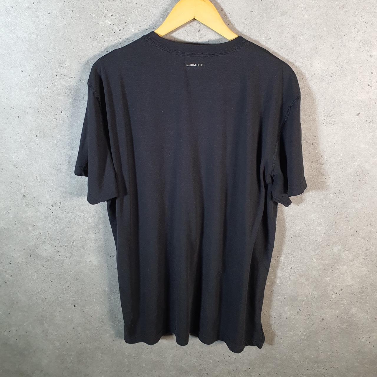 Vintage Adidas ClimaLite T Shirt Men’s XL Black Three Stripes Logo Athletic