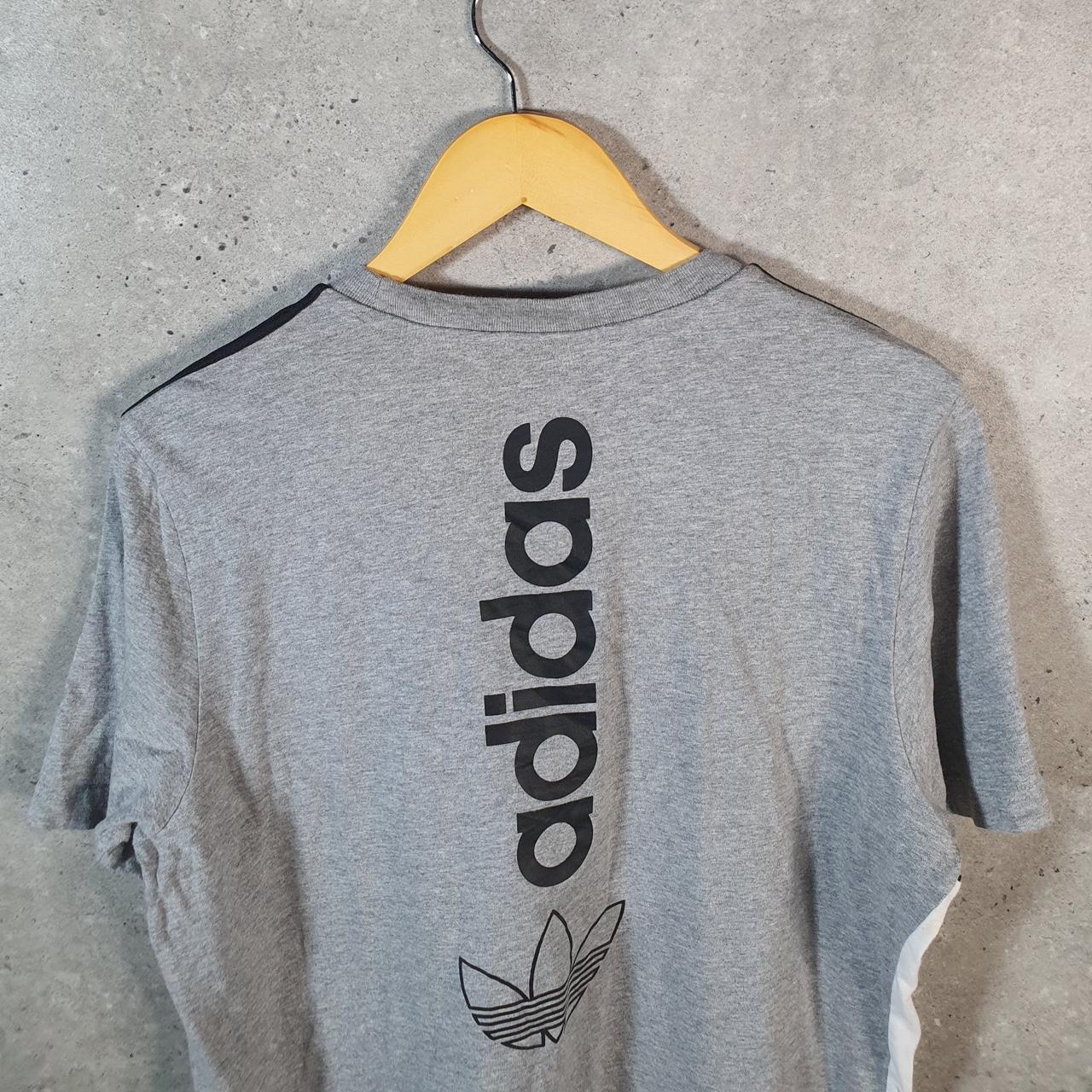 Vintage Adidas Trefoil Spellout T Shirt Shirt Men’s Medium White Logo Athletic C9746