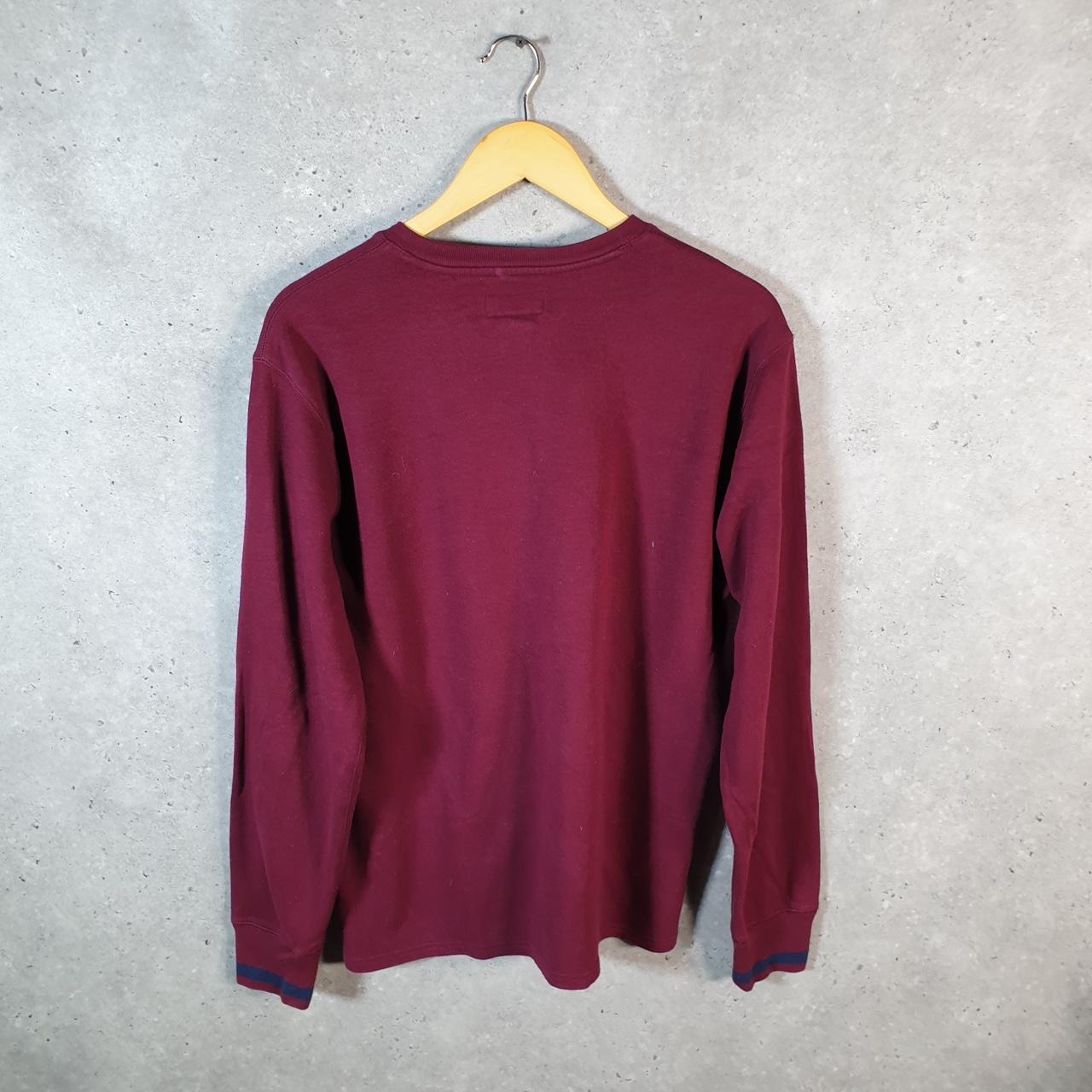 Vintage Ralph Lauren Polo Sweatshirt Men’s Medium Burgundy Red Cotton Pullover Pony