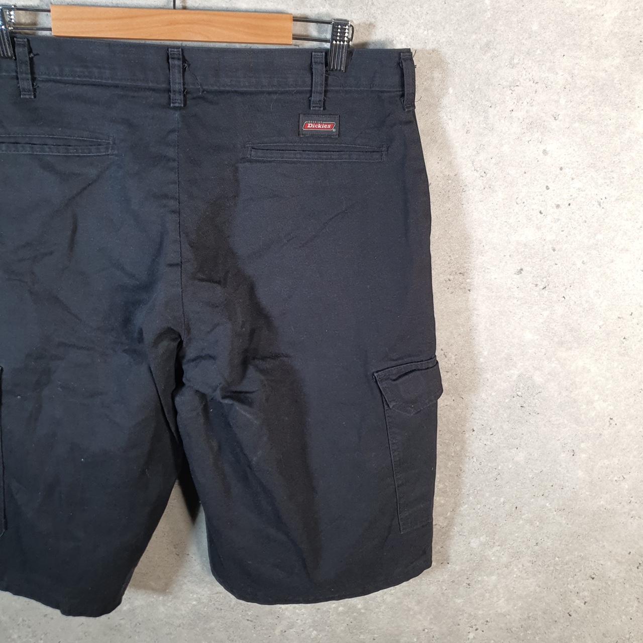 Vintage Dickies Baggy Chino Shorts Jorts Cargo Mens W36 Black Regular Fit