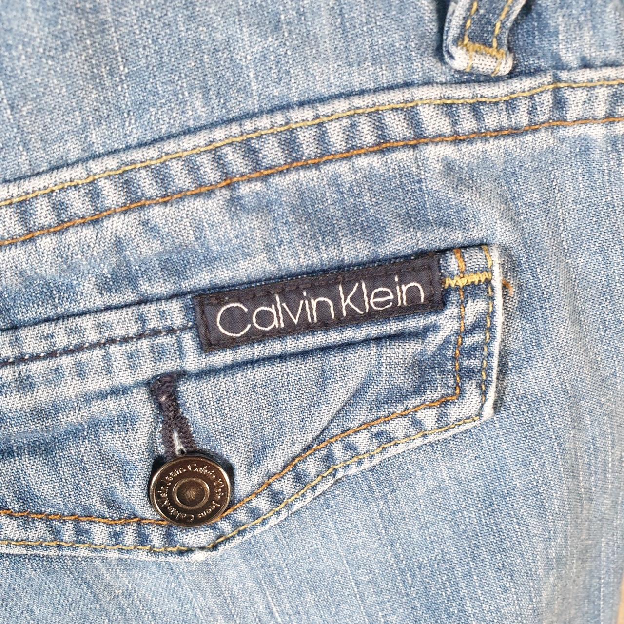 Vintage Calvin Klein Baggy Shorts Jorts Cargo Womens Uk10 Blue Relaxed Denim