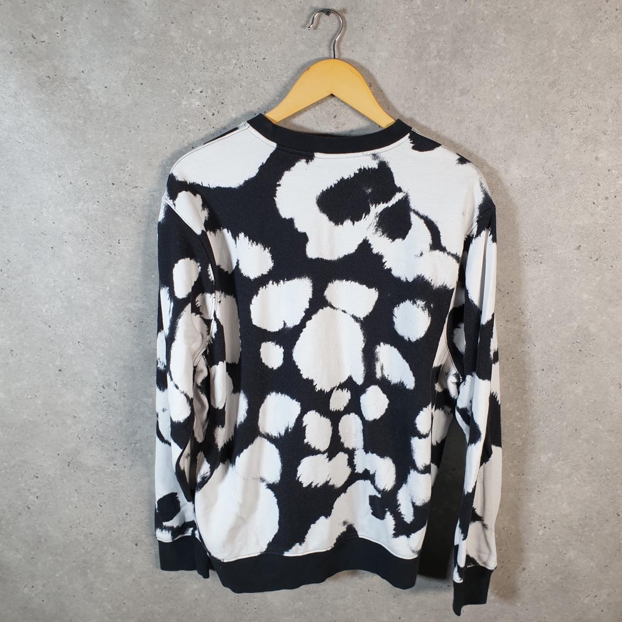 Vintage Nike Club Embroidered Sweatshirt Men’s Large Black Swoosh Y2K Cow Print