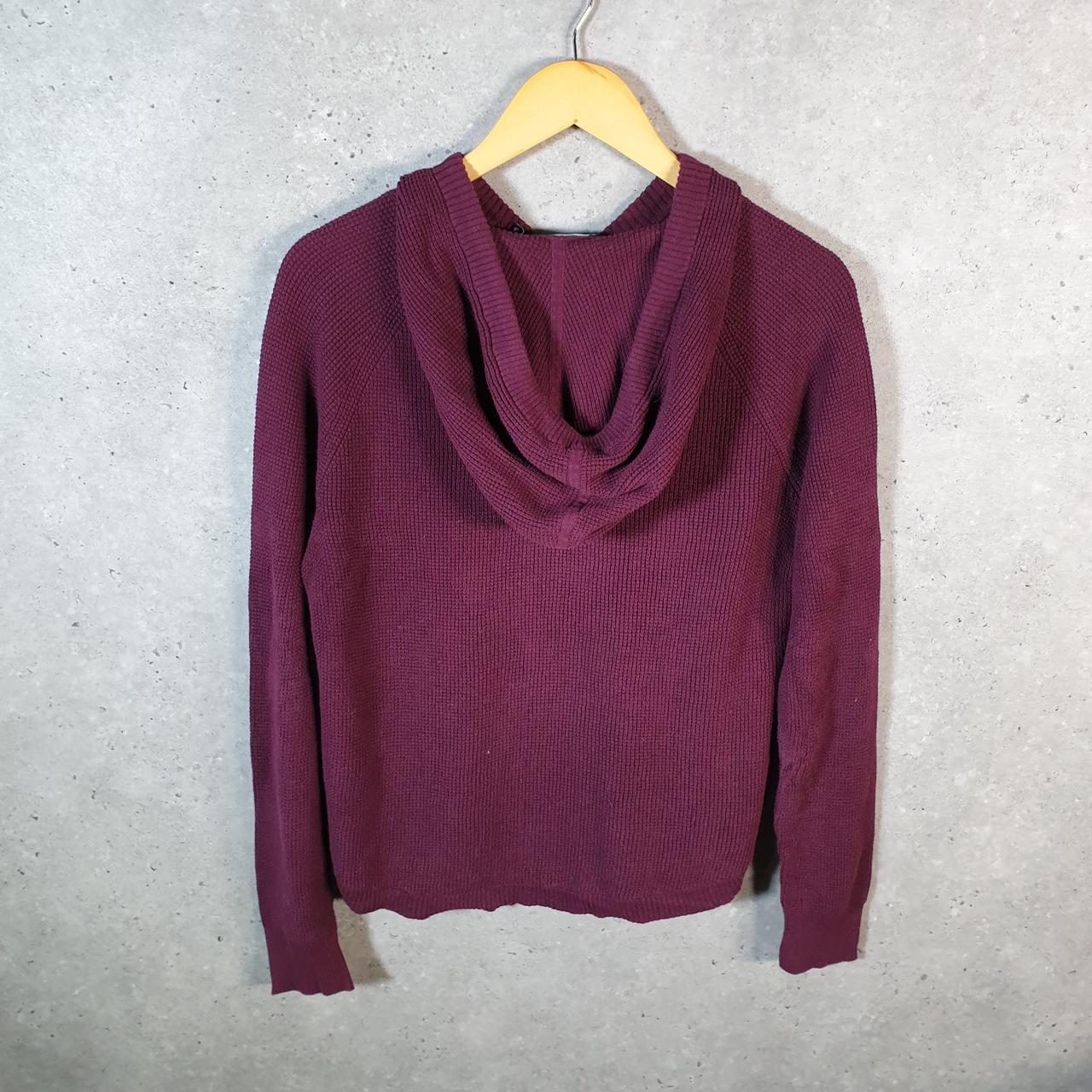 Vintage Ralph Lauren Polo Knit Sweater Womens Medium Burgundy Cotton Pullover